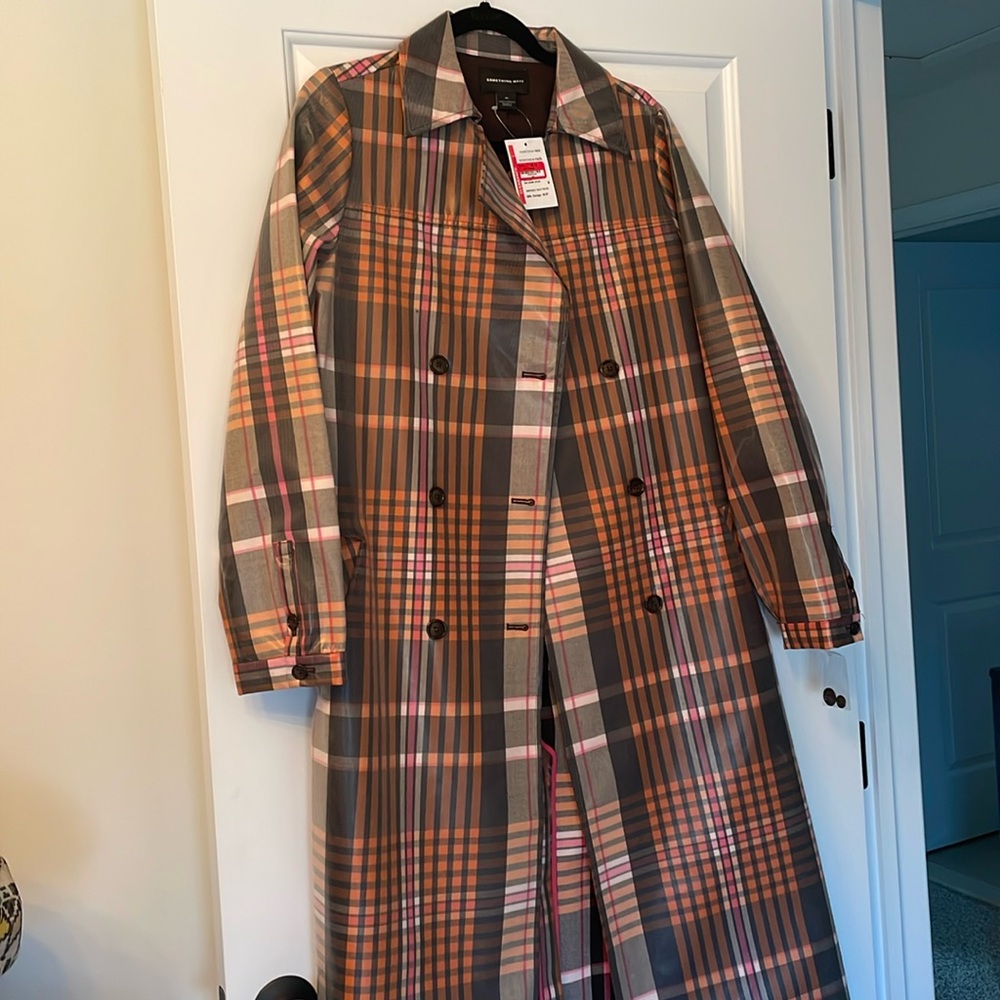 Something Navy Rain Coat. New with Tags. Sz medium